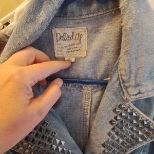 Dolled up-- high quality denim, studded vest--size small